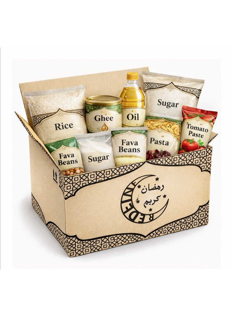 Ramadan Box Essential Bundle - 5kg Food Supplies - High Quality Original Materials for Daily Use